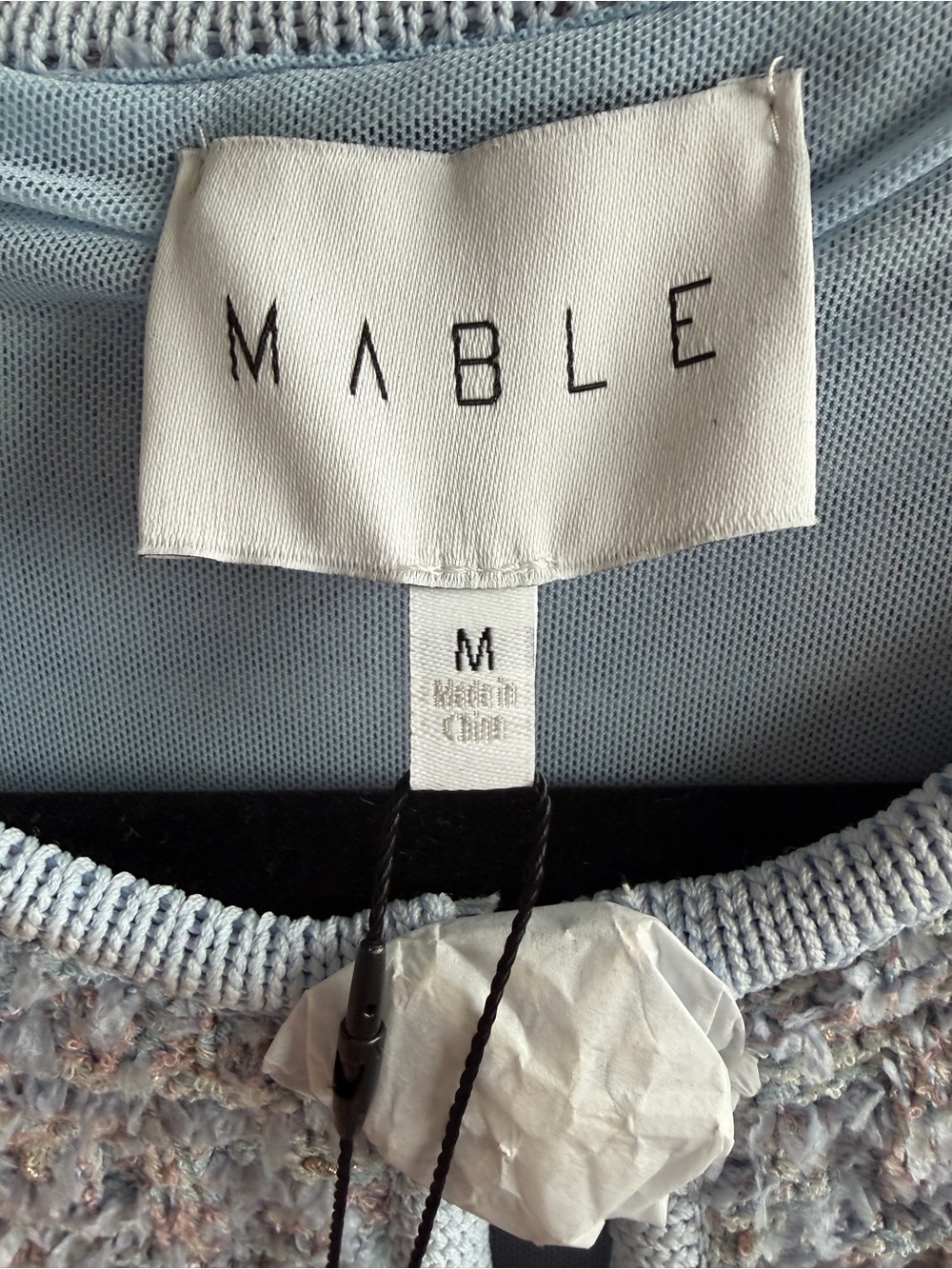 Mable Light Blue Twig Mini Dress